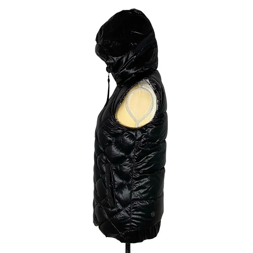 Lululemon The Fluffiest Goose Down Reversible Vest Hoodie Size 8